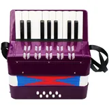 Btuty Kinder Akkordeon 17 Tasten 8 Bass Keyboard Instruments Mini Accordion Educational Musical Instrument für Anfänger Geburtstagsgeschenk