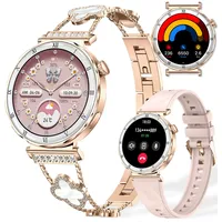 Smartwatch für Damen, 1,19" AMOLED HD-Bildschirm Damen-Smartwatch, Fitness-Tracker mit Herzfrequenz-/Schlafmonitor, Bluetooth-Anruf, IP67 wasserdicht, Kompatibel mit iOS & Android (Luxus Gold RT-i222)