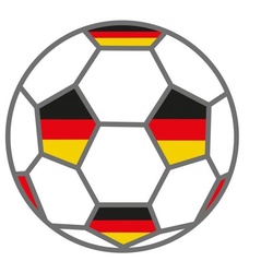 Wall-Art Wandtattoo Fußball + Deutschland Fahnen (1 St) bunt 10 cm x 10 cm x 0,1 cm