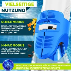 tillvex Poolsauger Blau/Grau 15 m3