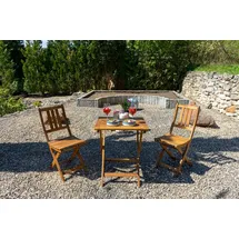 SAM Outillage Balkonmöbel Set 3tlg Akazie Klapptisch 60 x 60 cm BLOOM