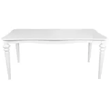 Casa Padrino Barock Esstisch Weiss ausziehbar 180 - 230 cm - Tisch