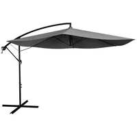 Juskys Ampelschirm, Dunkelgrau, Metall, 285x285 cm, Sonnenschutz, Sonnenschirme
