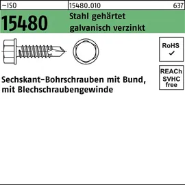 F. REYHER Nchfg. GmbH & Co. KG Sechskantbohrschraube ISO 15480 Bund ST 6,3 x 110 100 Stück