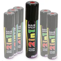 Fries 2 in 1 Haarspray, rot/silber