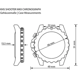 KHS SH2CXTOT.NB Herren-Armbanduhr Shooter MKII Chronograph XTAC - Schwarz