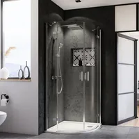 Breuer Runddusche mit Drehtür 90 x 200 cm Klarglas