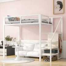 lanki international gmbh Hochbett Odikalo 90 x 200 cm weiß
