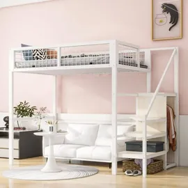 lanki international gmbh Hochbett Odikalo 90 x 200 cm weiß