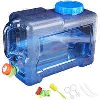 Sparkstarses Wasserbehälter mit Hahn, 10L Kunststoff Wasserkanister,  BPA-frei Camping Wasserkanister, Wasserbehälter für Küche, RV, Van,  Camping, Schule, Krankenhaus, Outdoor, Garten : : Sport & Freizeit