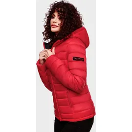 Marikoo Damen modische Steppjacke Übergangsjacke mit großer Kapuze Lucy