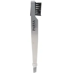 PARSA Beauty Pinzette mit Augenbrauenbürstchen 2 in 1