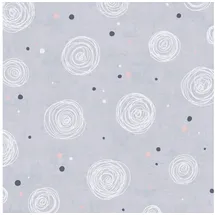 Profhome Kinder Tapete 0,53 m x 10 m 5,33 m2 Grau/Rosa/Weiß 771391-GU