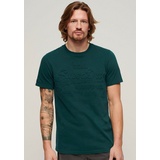 Superdry T-Shirt »EMBOSSED VL T SHIRT«, Gr. XXXL, dark pine green, , 36920433-XXXL
