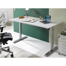 BEGA OFFICE Schreibtisch »Pronto«, Schreibtisch Höhenverstellbarer mit 4 Memeory Tasten und Höhenanzeige, grau