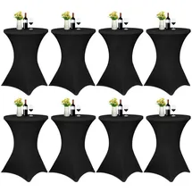luxuskollektion Stehtischhusse Stretch Schwarz 80-85cm 80 x 110 cm