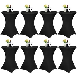 luxuskollektion Stehtischhusse Stretch Schwarz 80-85cm 80 x 110 cm