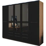 Priess Wäscheschrank Barcelona 230 x 193 x 54 cm Braun/Schwarz