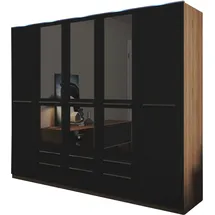 Priess Wäscheschrank Barcelona 230 x 193 x 54 cm Braun/Schwarz