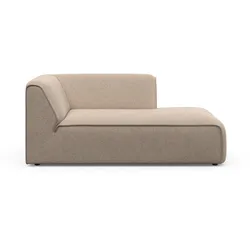 Ottomane RAUM.ID "Merid Chaiselongue, Maße B/T/H: 100/162/70 cm", grau (taupe), B:100cm H:70cm T:162cm, 100% Polyester, Sofas, als Modul oder separat verwendbar, für individuelle Zusammenstellung