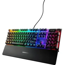 STEELSERIES Apex 7, Gaming Tastatur, Mechanisch, Steelseries QX2 Mechanical Red Linear, Kabelgebunden, Schwarz