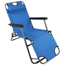 VCM Maltosa Sonnenliege 200 x 60 x 80 cm Blau
