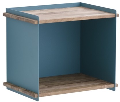 Box Wall Wandbehälter - TAA - Teak / Aqua