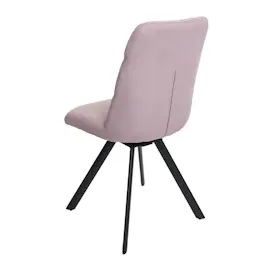 Mendler 2er-Set Esszimmerstuhl HWC-J69, Küchenstuhl Stuhl, drehbar Auto-Position, Samt ~ rosa