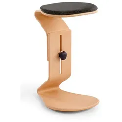 Mayer Sitzmöbel Hocker »NEST NATURE«, Breite: 38 cm, höhenverstellbar, Wolle, grau
