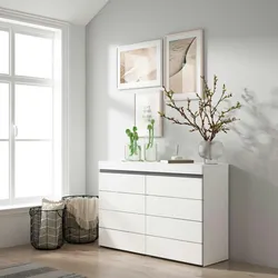 SKRAUT HOME Kommode, 114x35x75 cm, Schlafzimmer, Zimmer, Mit Stauraum, Schwarz-Weiß - 456_9