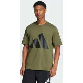 adidas Essentials Big Logo Kurzarm-T-Shirt Olive Strata / Black L