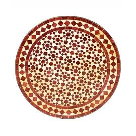 Marrakesch Orient & Mediterran Interior Mosaiktisch Ø 60 x 0 cm Beige/Rot