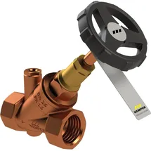 Kemper WESER Freistrom-Absperrventil RG, mit Entleerstopfen G1/4, IG DN32