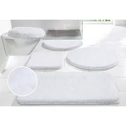 Badematte "Micro exclusiv, Badvorleger, Badezimmer Teppich" Gr. 12, weiß, H:55mm, Polyester, GUIDO MARIA KRETSCHMER HOME & LIVING, Badematten, Badteppich, Badematten auch als 3 teiliges Set & rund erhältlich