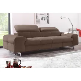 Cotta Couch Kunstleder 3-Sitzer Braun