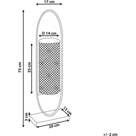 Beliani Kerzenständer BOHOL Metall 73 cm Gold