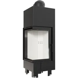 Kratki Kamineinsatz MBN Links 10kW Stahl Schwarz/Abdeckplatte Glas