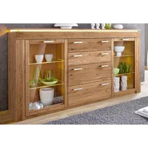 vogl möbelfabrik Highboard VOGL MÖBELFABRIK, wildeiche teilmassiv, B:222cm H:114,5cm T:40cm, Sideboards, Highboard, Breite 222 cm