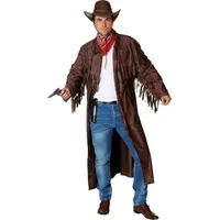 Orlob Cowboy-Kostüm Westernmantel Braun für Erwachsene S/M - S/M