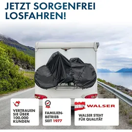 Walser Fahrradabdeckung 100% wasserdicht für 2 Fahrräder schwarz