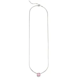 Bruno Banani Kette mit Anhänger Schmuck Geschenk Silber 925 Halsschmuck Schlangenkette Stein rosa
