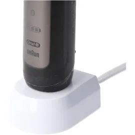 AccuCell Ladestation passend für Oral-B Zahnbürste Professional Care 500, Professional Care 2500, PD12, D20, GeniusX, Genius 8000, weiß