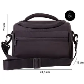 Milan Kühltasche für Lebensmittel, großes Fassungsvermögen, 5 l, Serie Shadow, Schwarz