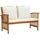 vidaXL Garten-Lounge-Set natur/weiß 310263