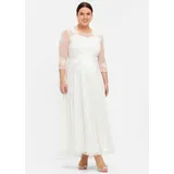 sheego Abendkleid Weiß 50