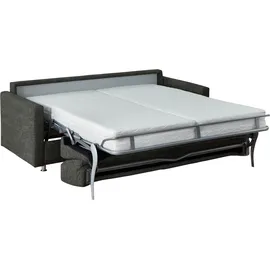 Bali Schlafsofa BALI "JUNARA, Dauerschläfer mit zweigeteiltem Lattenrost", grau, B:205cm H:18cm T:101cm, 100% PES, Sofas, Schlafsofa, 160er u. 180er Breite, 2 Matratzenvarianten