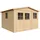 TIMBELA Gartenhaus 3,35 x 2,68 m Natur