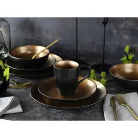 CreaTable Glamour Kombiservice 16-tlg. gold/schwarz