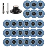 waldemar l Fächerscheiben Set 2 Zoll/50mm 27 Stück Körnung 40/60/80/120