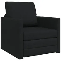 VidaXL Fußboden Sofa Bett 2-in-1 Schwarz 74x77x81 cm Stoff